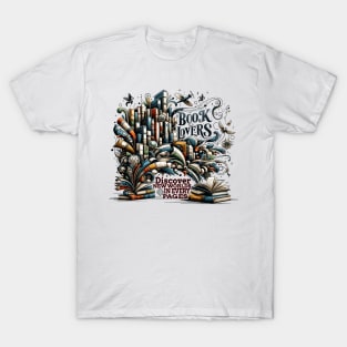 Artistic Book Lovers Design T-Shirt